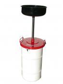 Waste oil lift drain for use w/ 120 lb open drum