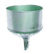 8 quart lock-on galvanized funnel w/ screen. Case of 12 units
