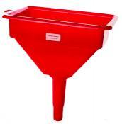 Heavy-duty polyethylene funnel w/ screen for diesel 10" X 7" top