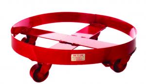 Band-type dolly w/ steel casters for 55 gallon drum