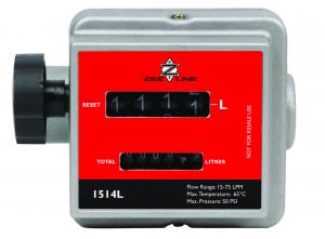 Mechanical liter fuel meter 3/4 inch NPT registers in liters