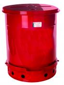 6 gallon foot-operated oily waste can. FM 