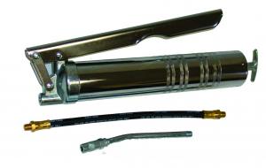 3-way loading chrome-plated lever-style grease gun w/ whip hose.Case of 10 units