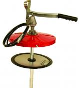 Hand-operated grease pump w/ follower plate for 25-50 lb pail 