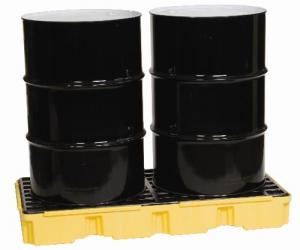 Spill containment platform for 2 - 55 gallon drums
