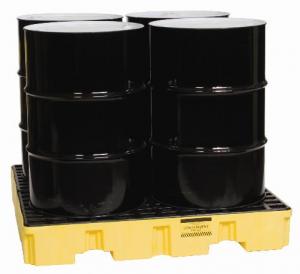 Spill containment platform for 4 - 55 gallon drums