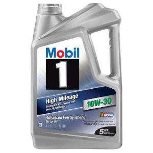 MOBIL 1 HIGH MILEAGE 10W-30, 4X5QT. (5) CASE