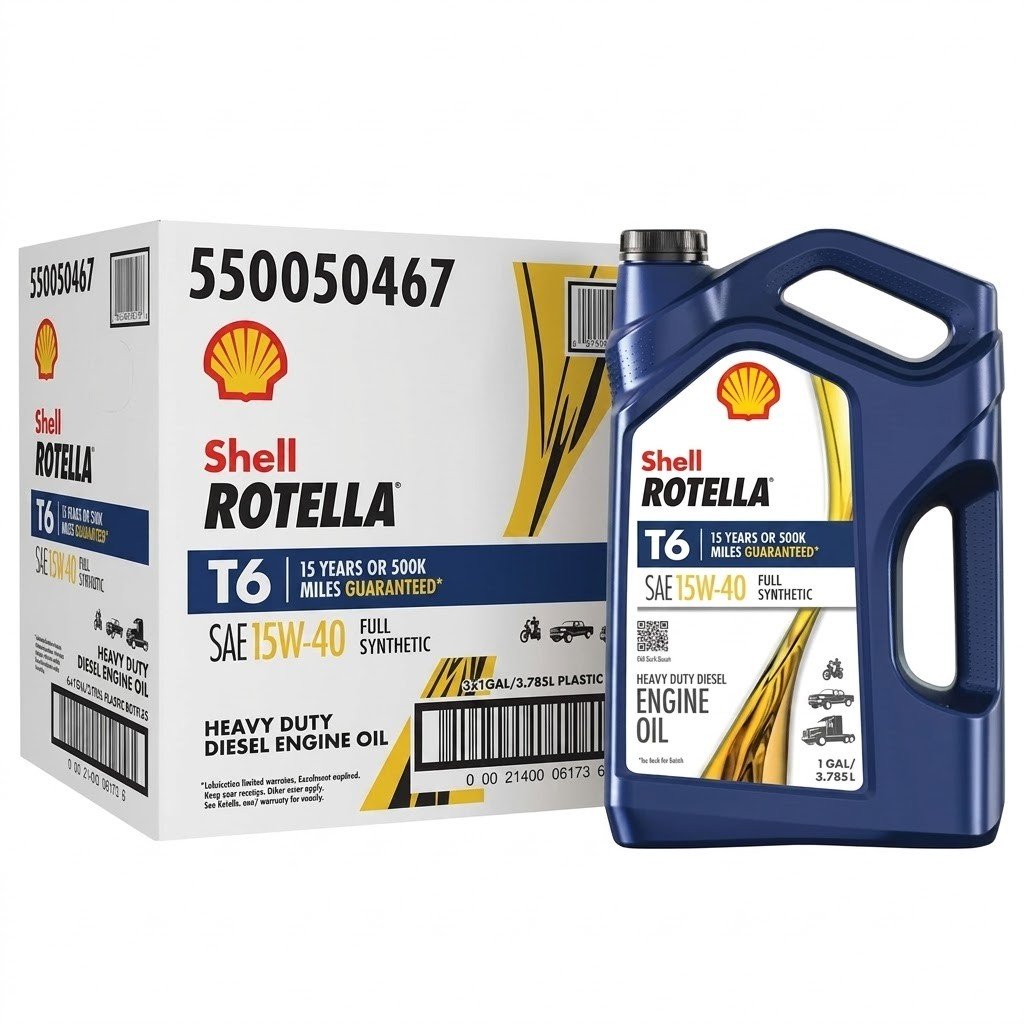 Shell ROTELLA T6 15W-40 3*1 Gallon Case