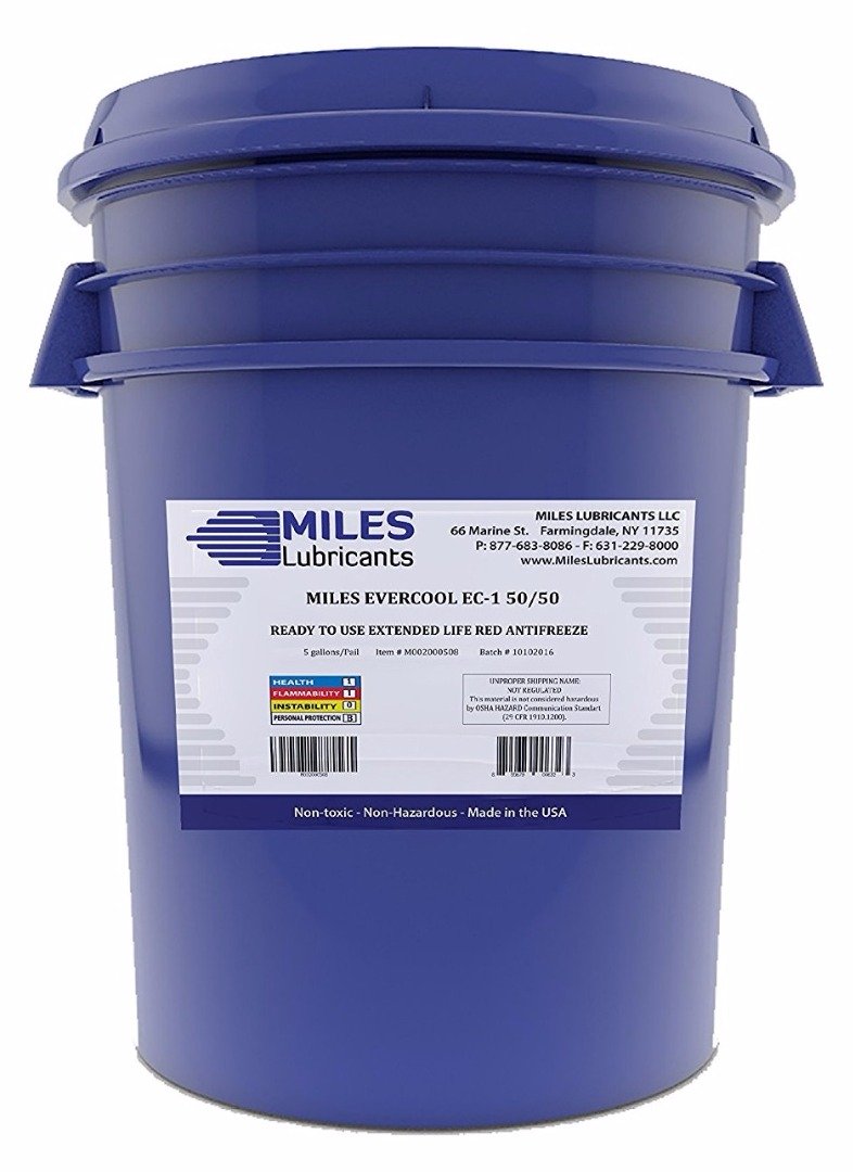 EVERCOOL EC-1 50/50 (EXTENDED LIFE RED ANTIFREEZE) (5 Gallons)